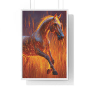 Fiery Horse Wall Art Poster, Animal Lover Print, Horse Decor, Equestrian Gift, Living Room Decor, Unique Art