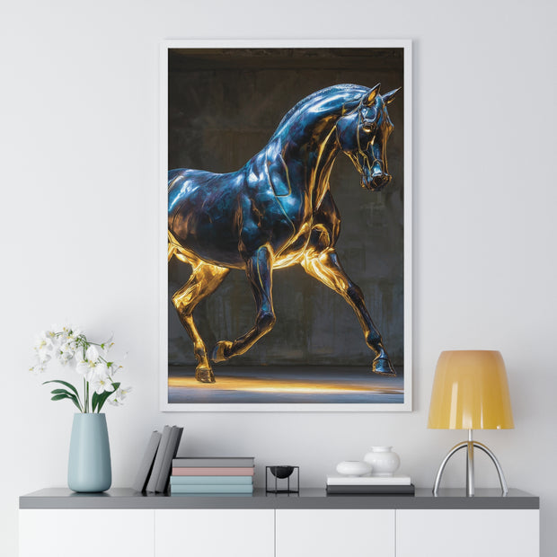 Elegant Horse Framed Wall Art Print, Modern Home Decor, Equestrian Decor, Gallery Wall Art, Horse Lover Gift