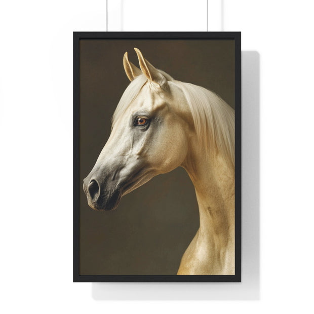 Elegant Horse Framed Poster | Modern Wall Art | Equine Decor | Horse Lover Gift | Farmhouse Decor | Art for Animal Enthusiasts