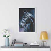 Elegant Horse Art Framed Vertical Poster | Horse Lover Gift, Home Decor, Animal Wall Art, Equestrian Decor, Unique Art Piece