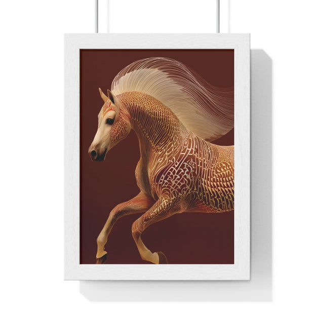 Majestic Horse Art Print, Vertical Framed Poster, Horse Decor, Equestrian Gift, Wall Art for Home, Animal Lover Decoration