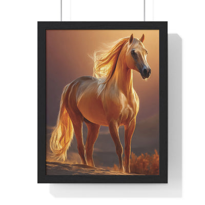 Majestic Horse Framed Poster - Equestrian Art, Farmhouse Decor, Wall Art, Horse Lover Gift, Nature Print