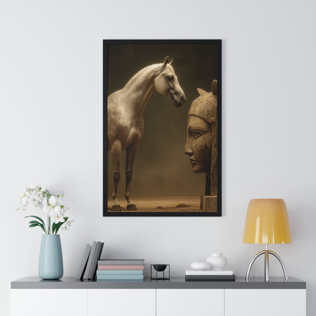 Elegant Equine Art Poster, Horse Wall Decor, Framed Horse Photography, Animal Lover Gift, Home Office Art, Equestrian Decor