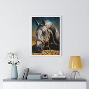 Stunning Horse Art Print, Vertical Framed Poster, Equestrian Decor, Animal Lover Gift, Rustic Home Art, Western Wall Art