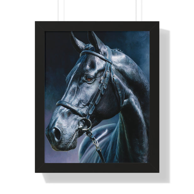 Elegant Horse Art Framed Vertical Poster | Horse Lover Gift, Home Decor, Animal Wall Art, Equestrian Decor, Unique Art Piece