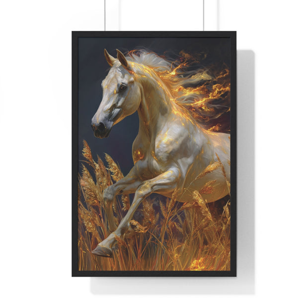 Majestic Horse Framed Art Print - Equestrian Decor, Nature Wall Art, Horse Lover Gift, Home Decoration, Animal Poster