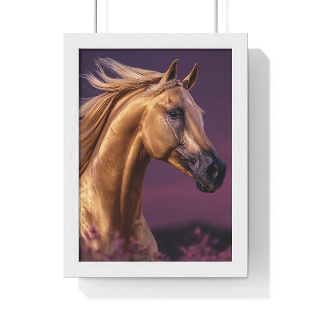 Majestic Horse Framed Poster | Equine Art Print for Home Decor | Ideal Gift for Horse Lovers, Equestrian Decor, Wall Art