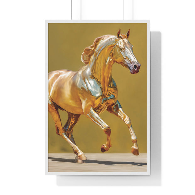 Elegant Horse Art Print, Vertical Framed Poster, Equine Decor, Modern Wall Art, Animal Lover Gift, Home Office Decoration
