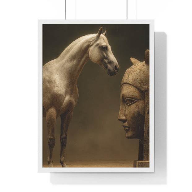 Elegant Equine Art Poster, Horse Wall Decor, Framed Horse Photography, Animal Lover Gift, Home Office Art, Equestrian Decor