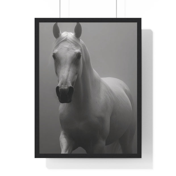 Elegant Equine Wall Art Decor, Black and White Horse Poster, Modern Home Decoration, Animal Lover Gift, Equine Photography Print