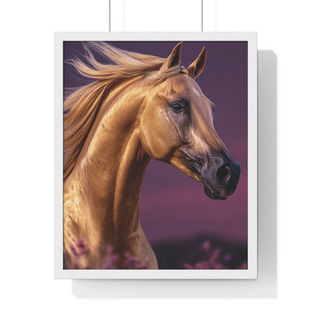Majestic Horse Framed Poster | Equine Art Print for Home Decor | Ideal Gift for Horse Lovers, Equestrian Decor, Wall Art