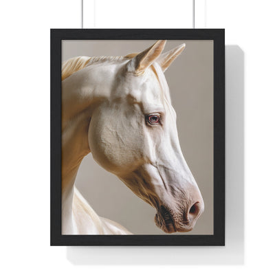 Elegant Horse Portrait Framed Poster, Horse Decor, Equestrian Wall Art, Animal Lover Gift, Home Decor, Office Art
