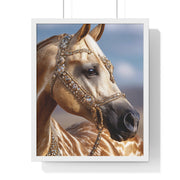 Elegant Horse Portrait Framed Poster, Wall Art Decor, Equestrian Gift, Home Decoration, Living Room Art, Animal Lover's Gift