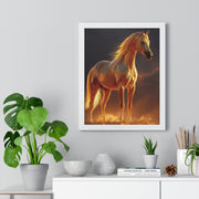 Majestic Horse Vertical Framed Poster | Horse Decor, Animal Art, Wall Art, Equestrian Gift, Nature Decor