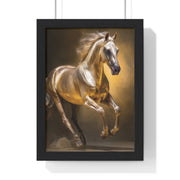 Majestic Horse Vertical Framed Poster, Equine Art Print, Home Decor, Animal Lover Gift, Equestrian Wall Art, Horse-Themed Decoration