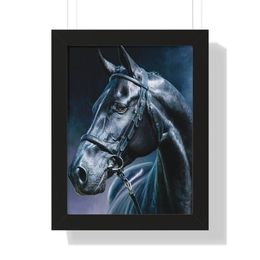 Elegant Horse Art Framed Vertical Poster | Horse Lover Gift, Home Decor, Animal Wall Art, Equestrian Decor, Unique Art Piece