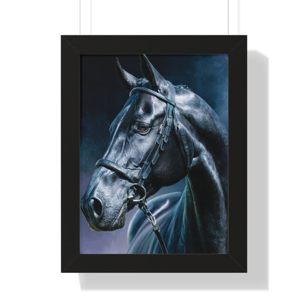 Elegant Horse Art Framed Vertical Poster | Horse Lover Gift, Home Decor, Animal Wall Art, Equestrian Decor, Unique Art Piece