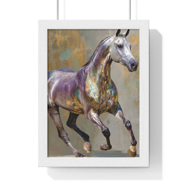 Equine Art Vertical Framed Poster, Horse Wall Decor, Equestrian Gift, Interior Design Accent, Equine Enthusiast Home Decor