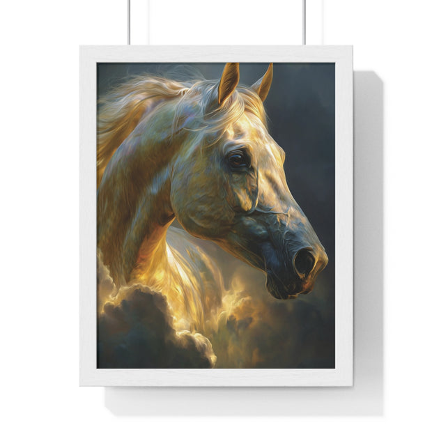Majestic Horse Vertical Framed Poster, Equine Art, Home Decor, Gift for Horse Lovers, Animal Lovers Wall Art