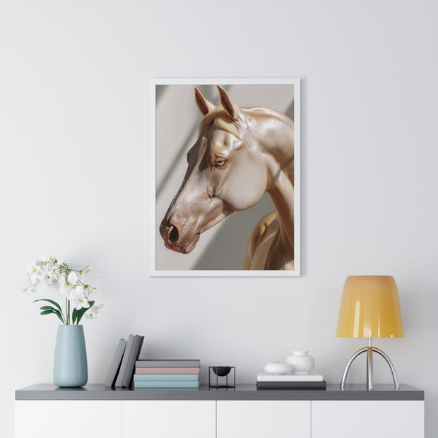 Elegant Horse Framed Poster, Art Decor, Animal Wall Art, Horse Lover Gift, Home Interior, Equine Photography