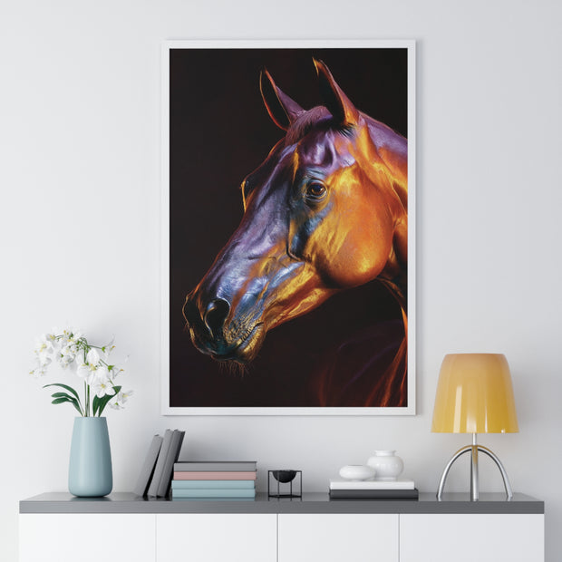 Stunning Horse Wall Art - Vertical Framed Poster, Equestrian Decor, Animal Lover Gift, Home and Office Wall Decor, Unique Art Piece