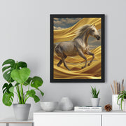 Majestic Horse Framed Poster - Equine Wall Art, Home Decor, Gift for Horse Lovers, Equestrian Art, Nature Inspired Decoration