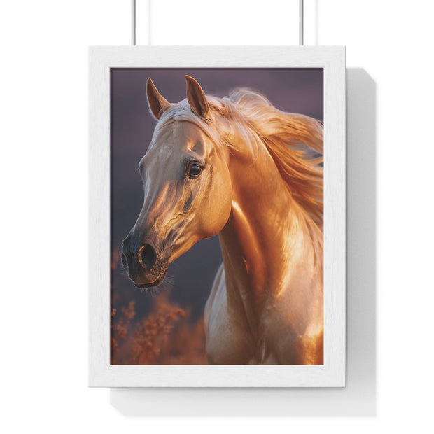 Majestic Horse Framed Poster | Equine Wall Art | Nature Decor | Gift for Horse Lovers | Equestrian Home Decor | Birthday & Housewarming