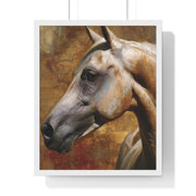 Majestic Horse Vertical Framed Poster | Equine Wall Art, Horse Lover Gift, Rustic Home Decor, Equestrian Art, Animal Print