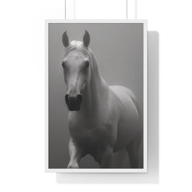 Elegant Equine Wall Art Decor, Black and White Horse Poster, Modern Home Decoration, Animal Lover Gift, Equine Photography Print