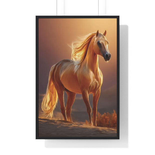 Majestic Horse Framed Poster - Equestrian Art, Farmhouse Decor, Wall Art, Horse Lover Gift, Nature Print