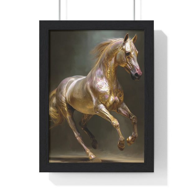 Elegant Horse Art Print, Horse Lover Gift, Wall Decor for Equestrians, Inspirational Home Art, Vertical Framed Horse Poster
