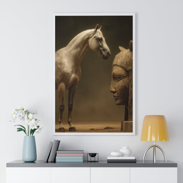 Elegant Equine Art Poster, Horse Wall Decor, Framed Horse Photography, Animal Lover Gift, Home Office Art, Equestrian Decor