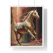 Majestic Horse Vertical Framed Poster | Equestrian Home Decor, Animal Art, Wall Art, Gift for Horse Lovers, Modern Art