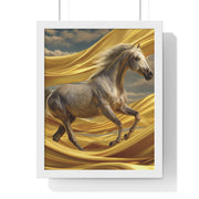 Majestic Horse Framed Poster - Equine Wall Art, Home Decor, Gift for Horse Lovers, Equestrian Art, Nature Inspired Decoration