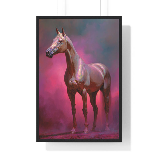 Elegant Horse Wall Art Print, Vertical Framed Poster, Equestrian Decor, Horse Lover Gift, Home Aesthetic, Animal Art