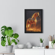 Majestic Horse Vertical Framed Poster | Horse Decor, Animal Art, Wall Art, Equestrian Gift, Nature Decor