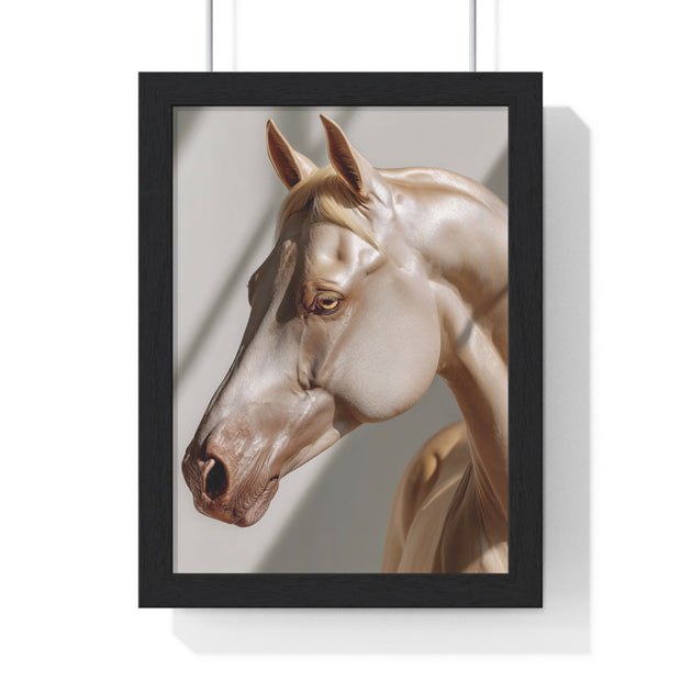Elegant Horse Framed Poster, Art Decor, Animal Wall Art, Horse Lover Gift, Home Interior, Equine Photography