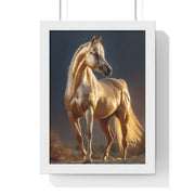 Majestic Horse Framed Poster, Equine Wall Art, Elegant Home Decor, Gift for Horse Lovers, Unique Nature Art, Horse Lover's Gift