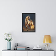 Majestic Horse Framed Poster, Equine Wall Art, Elegant Home Decor, Gift for Horse Lovers, Unique Nature Art, Horse Lover's Gift
