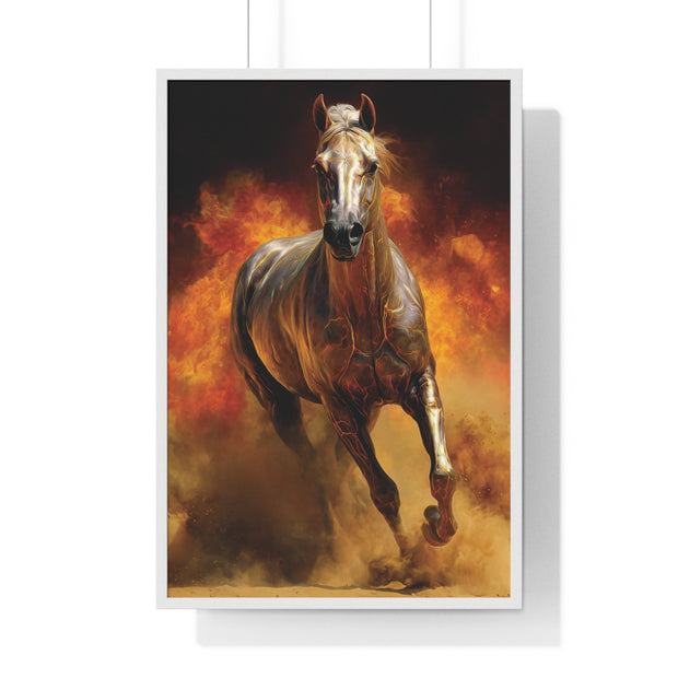 Majestic Horse Framed Poster | Wall Art for Animal Lovers, Equestrian Home Decor, Gift for Horse Enthusiasts, Motivational Art, Equine Decor