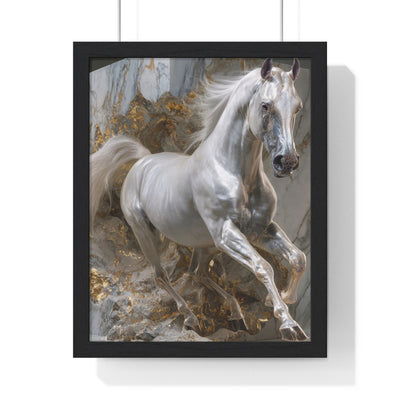 Majestic Horse Framed Poster | Art Decor for Animal Lovers, Vintage Wall Art, Equestrian Gift, Home Decor, Horse Enthusiast