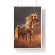Majestic Horse Vertical Framed Poster | Equestrian Art | Home Decor | Art Print for Horse Lovers | Gift for Animal Enthusiasts