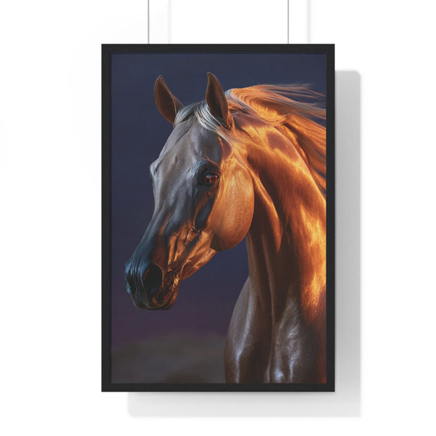 Elegant Horse Art Print, Vertical Framed Poster, Equestrian Decor, Horse Lover Gift, Home Wall Art, Animal Themed Decoration