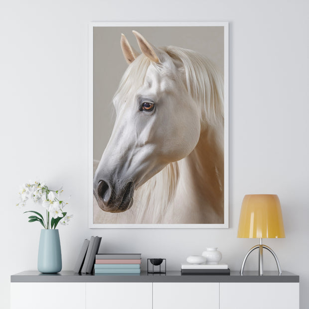 Elegant Horse Portrait Framed Art, Wall Decor, Home Decor, Equestrian Gift, Modern Wall Art