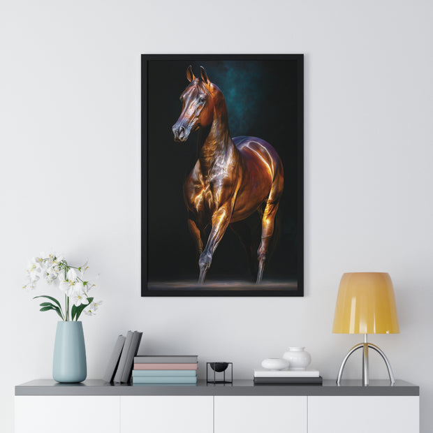 Equine Masterpiece Framed Art Print, Horse Wall Decor, Equestrian Gift, Home Office Art, Equine Enthusiast Decoration