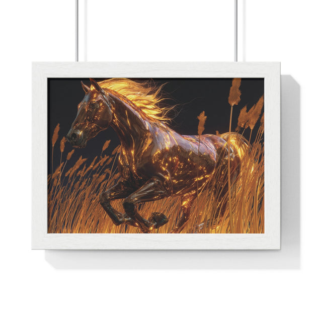 Majestic Horse Framed Poster | Horse Wall Art, Equestrian Decor, Animal Lover Gift, Home Decor, Rustic Wall Art