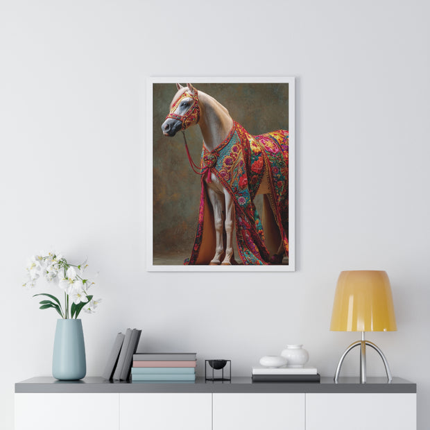 Vibrant Horse Art Print, Elegant Wall Decor, Farmhouse Style Home Decor, Gift for Horse Lovers, Equestrian Artwork