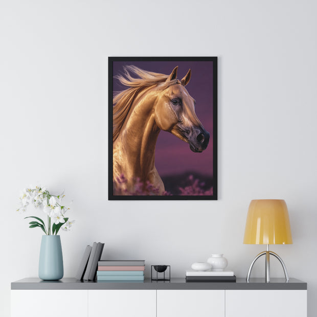 Majestic Horse Framed Poster | Equine Art Print for Home Decor | Ideal Gift for Horse Lovers, Equestrian Decor, Wall Art