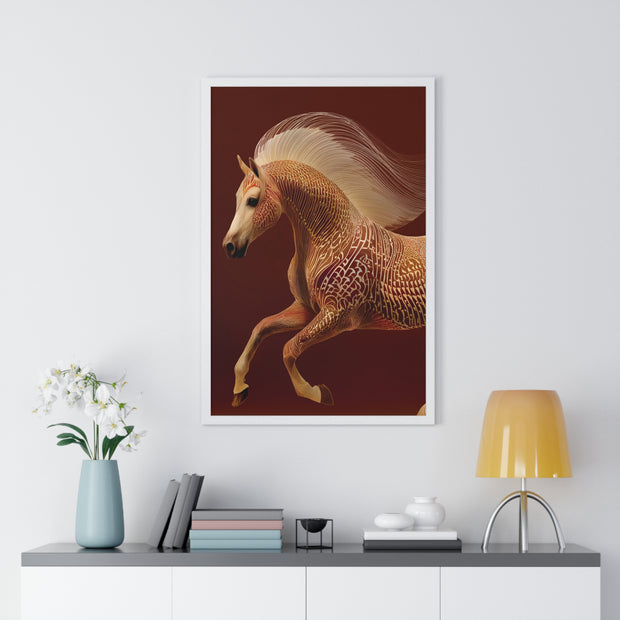 Majestic Horse Art Print, Vertical Framed Poster, Horse Decor, Equestrian Gift, Wall Art for Home, Animal Lover Decoration