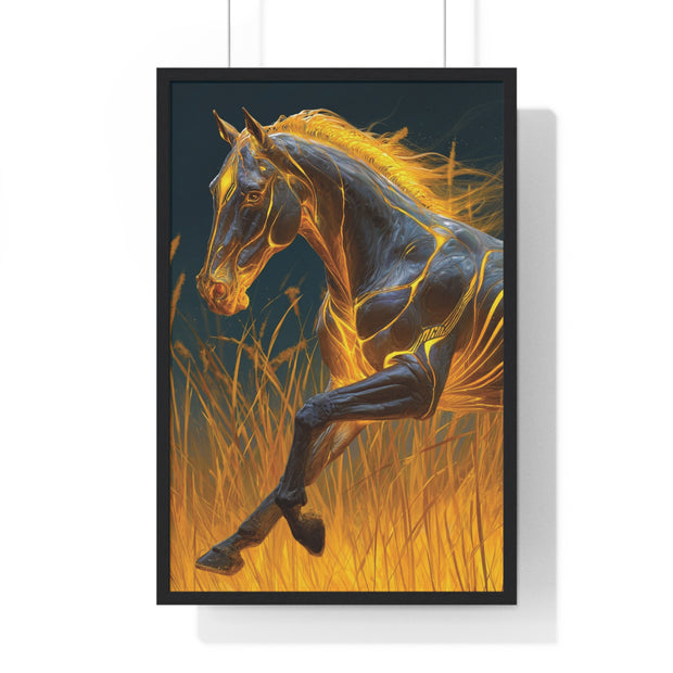 Majestic Horse Framed Art Print | Equestrian Decor, Horse Lover Gift, Wall Art for Home, Unique Horse Artwork, Animal Print